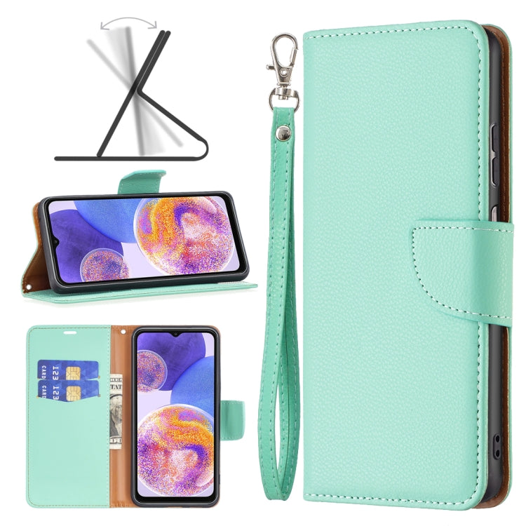For Samsung Galaxy A23 5G Litchi Texture Pure Color Leather Phone Case
