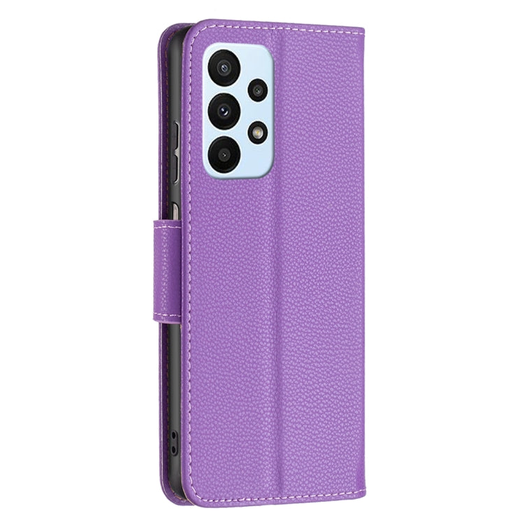 For Samsung Galaxy A23 5G Litchi Texture Pure Color Leather Phone Case