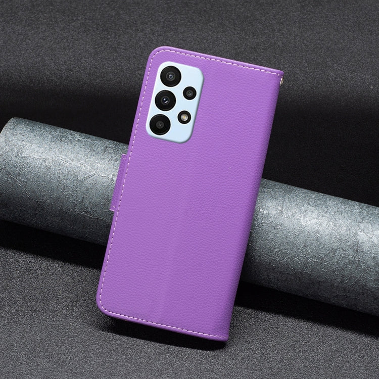 For Samsung Galaxy A23 5G Litchi Texture Pure Color Leather Phone Case
