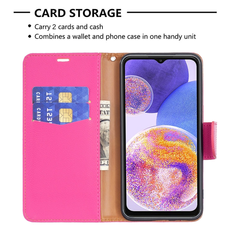 For Samsung Galaxy A23 5G Litchi Texture Pure Color Leather Phone Case