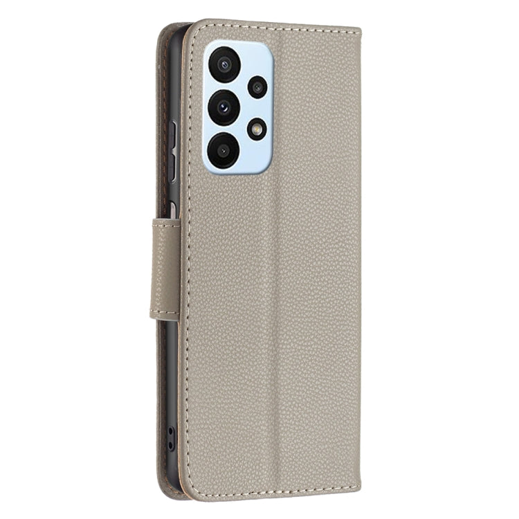 For Samsung Galaxy A23 5G Litchi Texture Pure Color Leather Phone Case