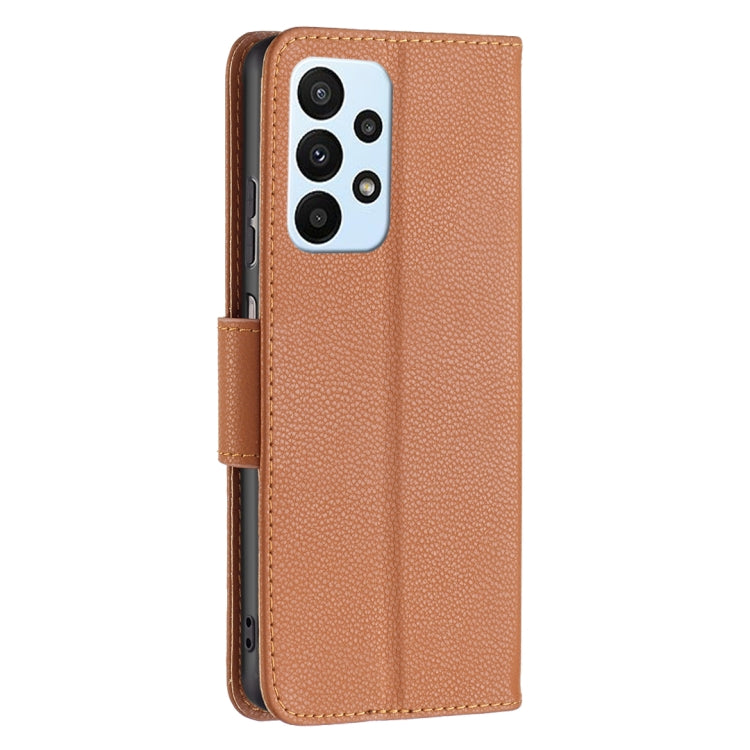 For Samsung Galaxy A23 5G Litchi Texture Pure Color Leather Phone Case
