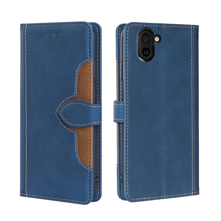 For Sharp Aquos R3 SHV44 SH-04L Skin Feel Straw Hat Magnetic Buckle Leather Phone Case