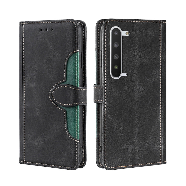 For Sharp Aquos R5G Skin Feel Straw Hat Magnetic Buckle Leather Phone Case
