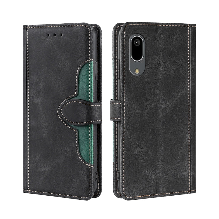 For Sharp Aquos Sense 3 Basic/Sense 3 Lite Skin Feel Straw Hat Magnetic Buckle Leather Phone Case