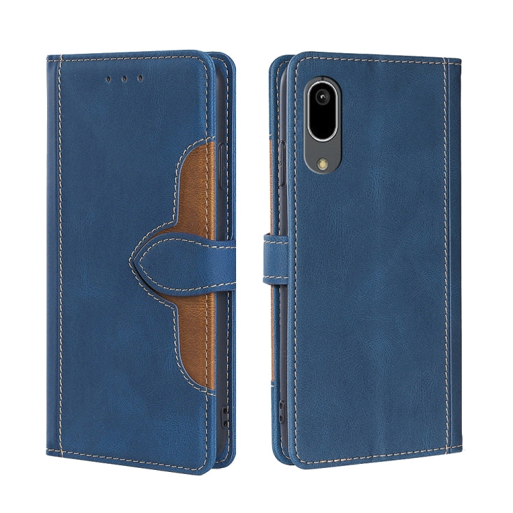 For Sharp Aquos Sense 3 Basic/Sense 3 Lite Skin Feel Straw Hat Magnetic Buckle Leather Phone Case