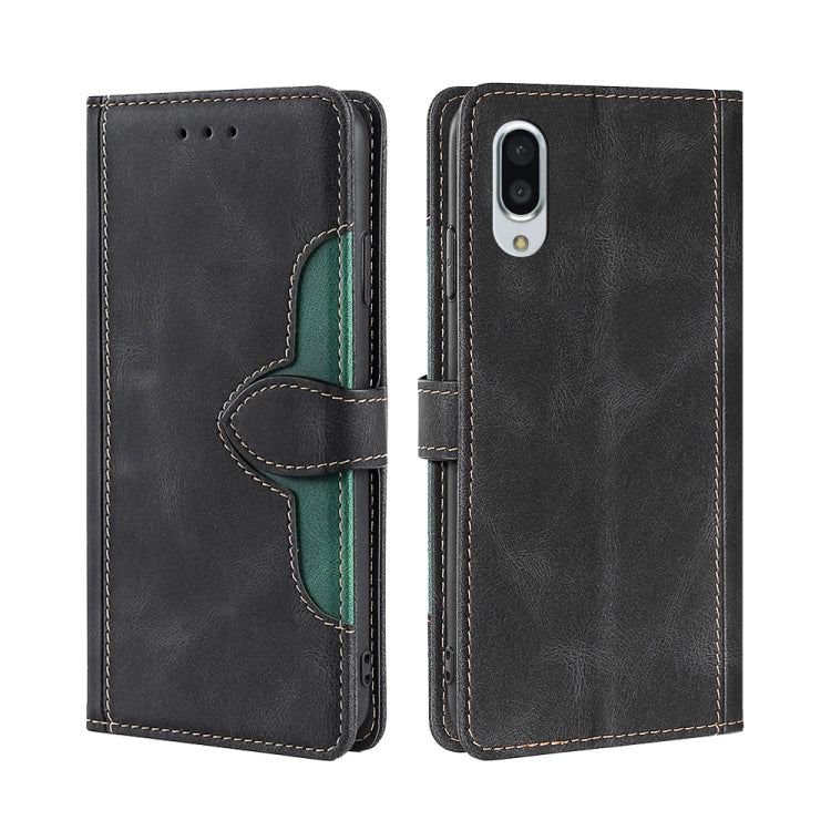 For Sharp Aquos Sense 3 Plus Skin Feel Straw Hat Magnetic Buckle Leather Phone Case