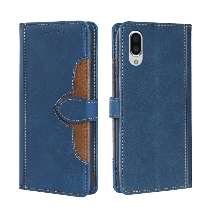 For Sharp Aquos Sense 3 Plus Skin Feel Straw Hat Magnetic Buckle Leather Phone Case