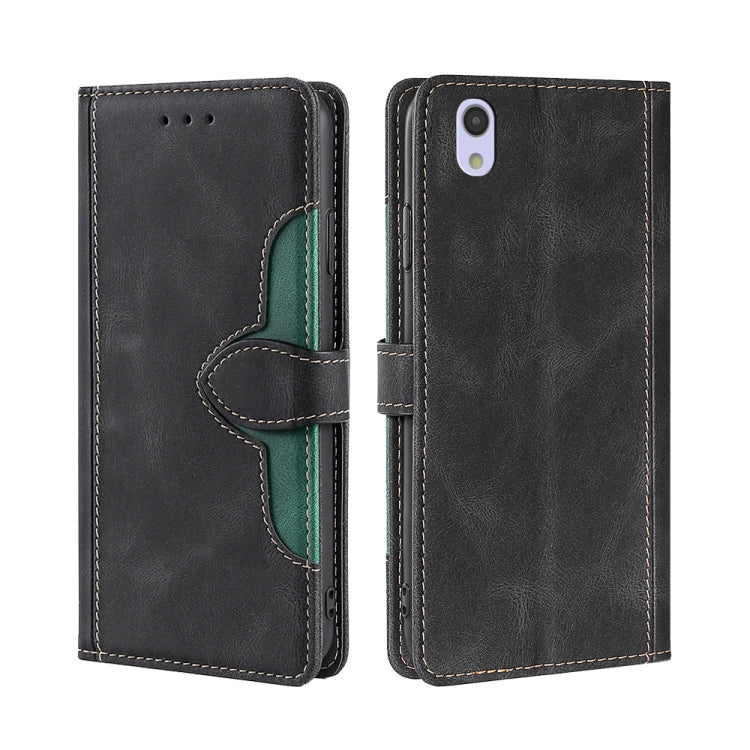 For Sharp Aquos Sense SH-01K SHV40 SH-M05 Skin Feel Straw Hat Magnetic Buckle Leather Phone Case