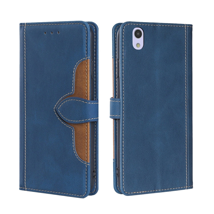 For Sharp Aquos Sense SH-01K SHV40 SH-M05 Skin Feel Straw Hat Magnetic Buckle Leather Phone Case