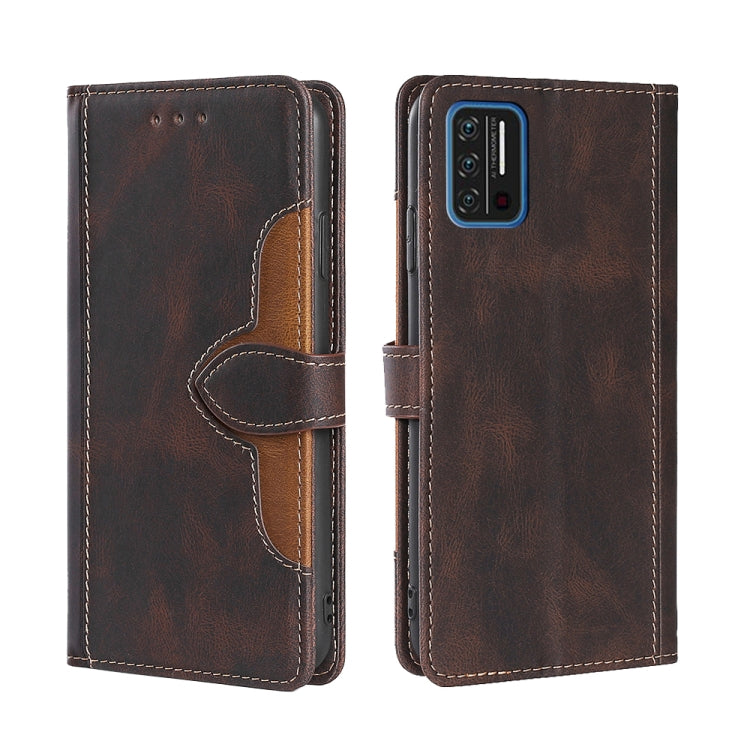 For UMIDIGI A7S Skin Feel Straw Hat Magnetic Buckle Leather Phone Case