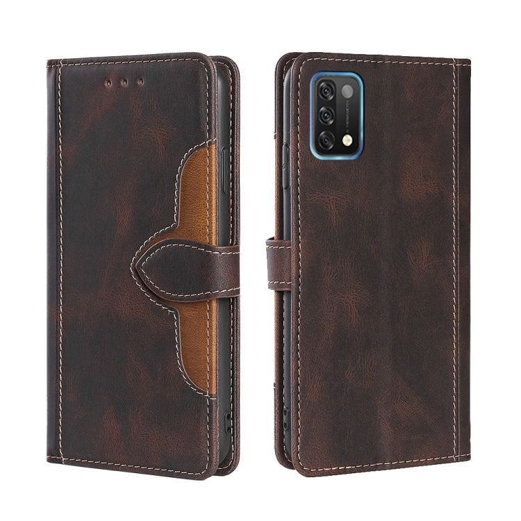 For UMIDIGI A11 Skin Feel Straw Hat Magnetic Buckle Leather Phone Case