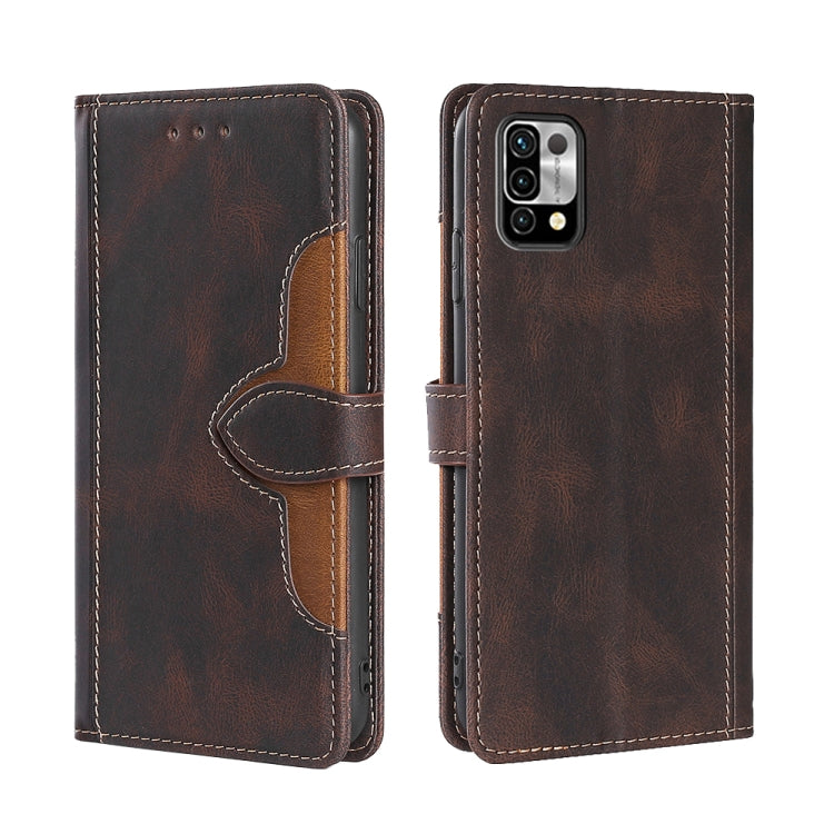 For UMIDIGI Power 5 Skin Feel Straw Hat Magnetic Buckle Leather Phone Case