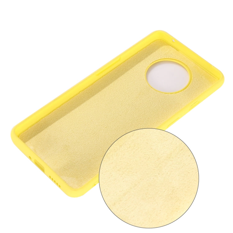 For OnePlus 7T Solid Color Liquid Silicone Shockproof Full Coverage Protective Case