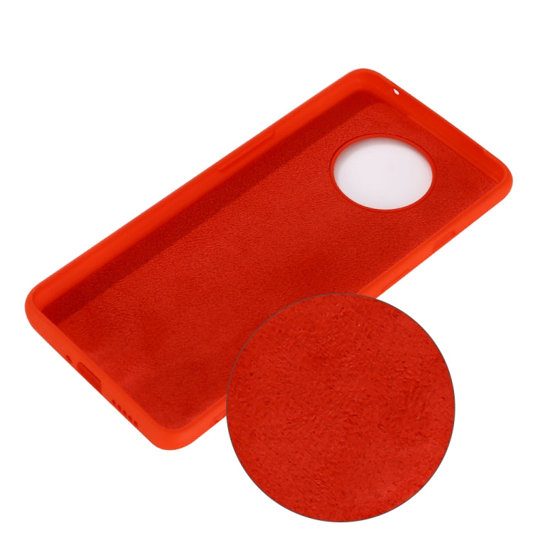 For OnePlus 7T Solid Color Liquid Silicone Shockproof Full Coverage Protective Case