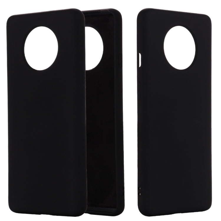 For OnePlus 7T Solid Color Liquid Silicone Shockproof Full Coverage Protective Case