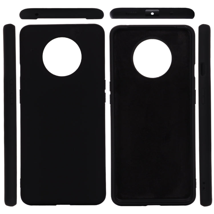 For OnePlus 7T Solid Color Liquid Silicone Shockproof Full Coverage Protective Case