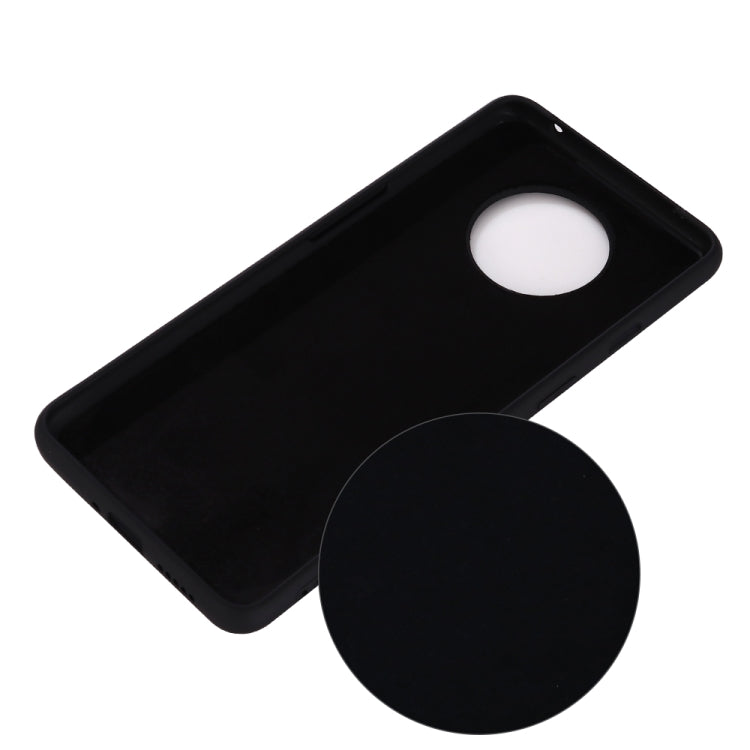 For OnePlus 7T Solid Color Liquid Silicone Shockproof Full Coverage Protective Case
