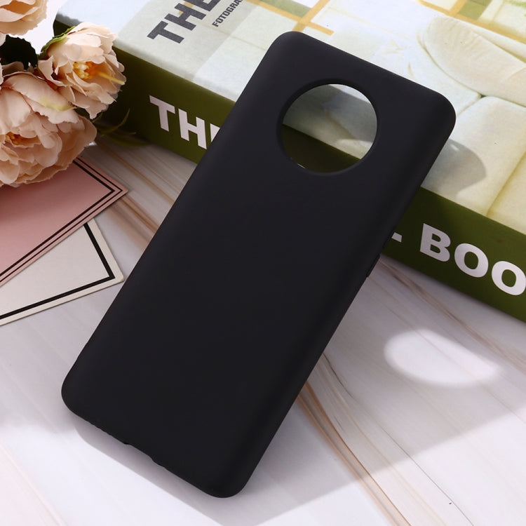 For OnePlus 7T Solid Color Liquid Silicone Shockproof Full Coverage Protective Case