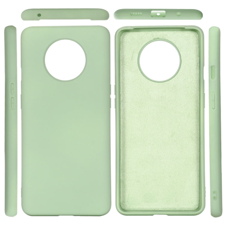 For OnePlus 7T Solid Color Liquid Silicone Shockproof Full Coverage Protective Case