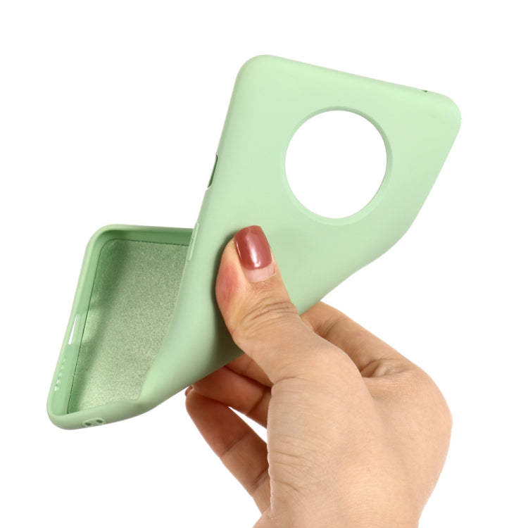 For OnePlus 7T Solid Color Liquid Silicone Shockproof Full Coverage Protective Case