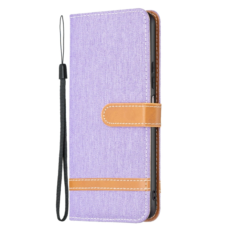 For Xiaomi Redmi Note 11 Global Color Matching Denim Texture Leather Phone Case