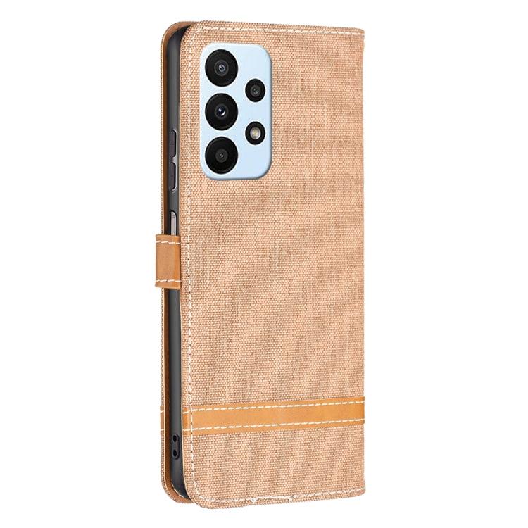 For Samsung Galaxy A23 5G Color Matching Denim Texture Leather Phone Case