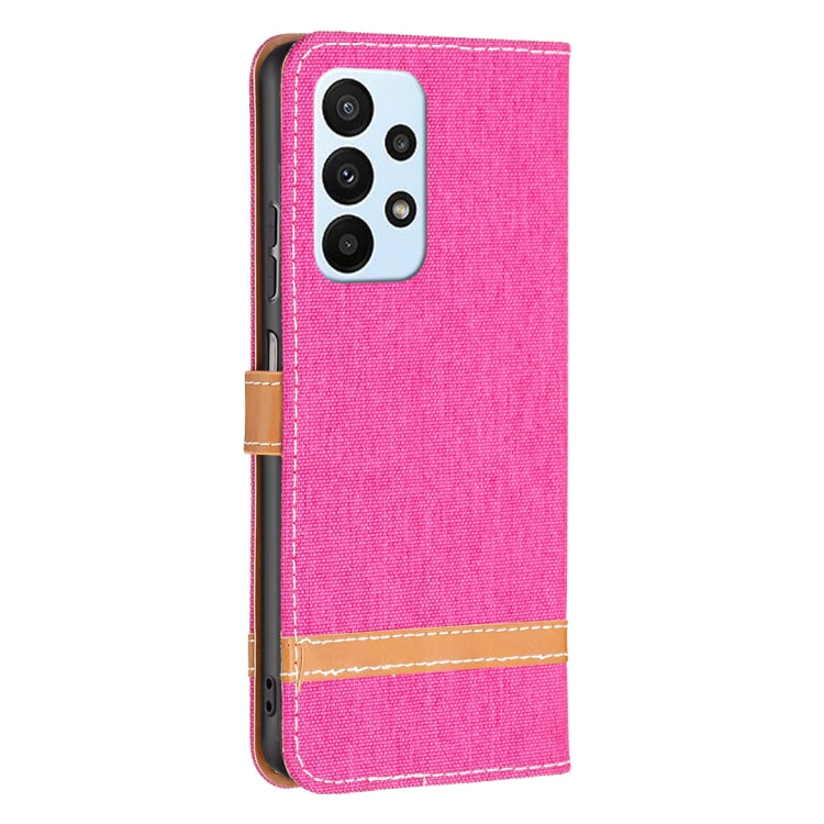 For Samsung Galaxy A23 5G Color Matching Denim Texture Leather Phone Case