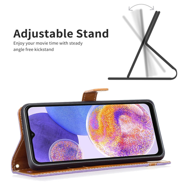 For Samsung Galaxy A23 5G Color Matching Denim Texture Leather Phone Case
