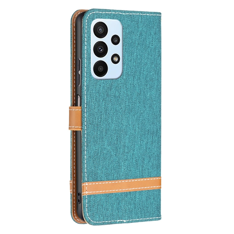 For Samsung Galaxy A23 5G Color Matching Denim Texture Leather Phone Case