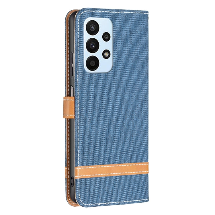 For Samsung Galaxy A23 5G Color Matching Denim Texture Leather Phone Case