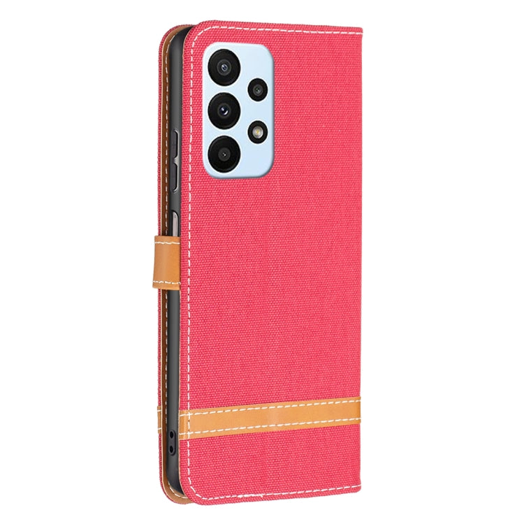 For Samsung Galaxy A23 5G Color Matching Denim Texture Leather Phone Case