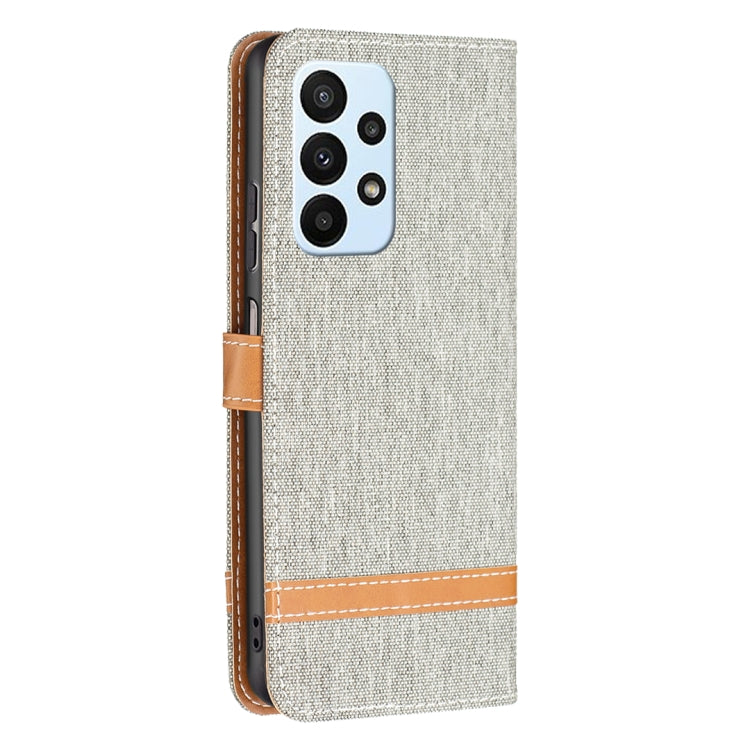 For Samsung Galaxy A23 5G Color Matching Denim Texture Leather Phone Case