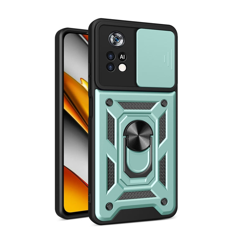 For Xiaomi Poco X4 Pro 5G Sliding Camera Cover TPU+PC Phone Case