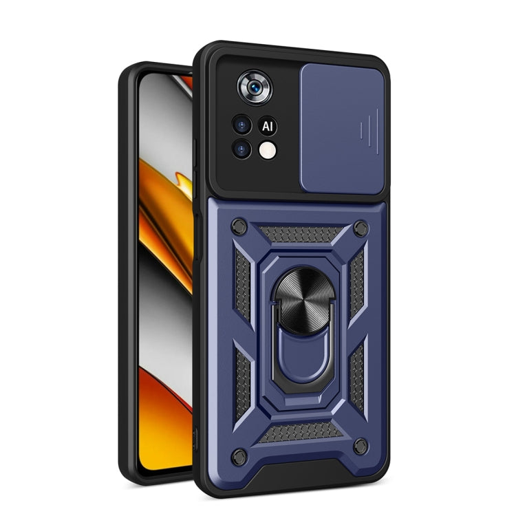 For Xiaomi Poco X4 Pro 5G Sliding Camera Cover TPU+PC Phone Case