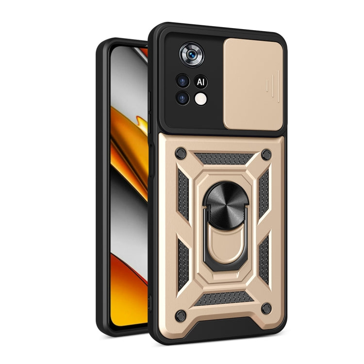 For Xiaomi Poco X4 Pro 5G Sliding Camera Cover TPU+PC Phone Case