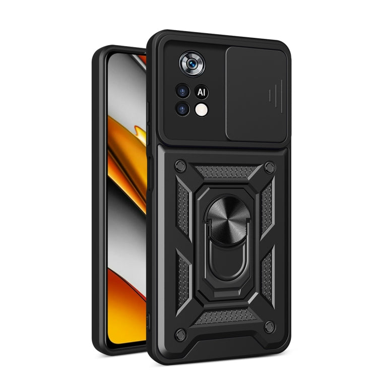 For Xiaomi Poco X4 Pro 5G Sliding Camera Cover TPU+PC Phone Case