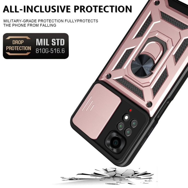 For Xiaomi Redmi Note 11S Sliding Camera Cover TPU+PC Phone Case