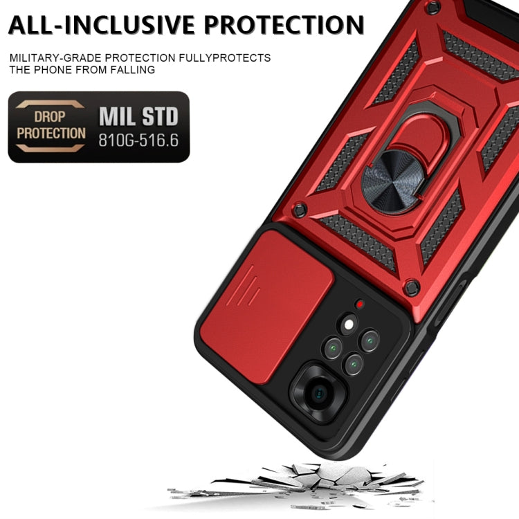 For Xiaomi Redmi Note 11S Sliding Camera Cover TPU+PC Phone Case