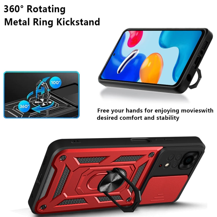 For Xiaomi Redmi Note 11S Sliding Camera Cover TPU+PC Phone Case