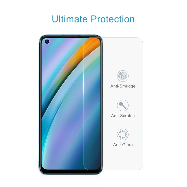 50 PCS 0.26mm 9H 2.5D Tempered Glass Film For OPPO K10 / K10 5G China / A96 4G