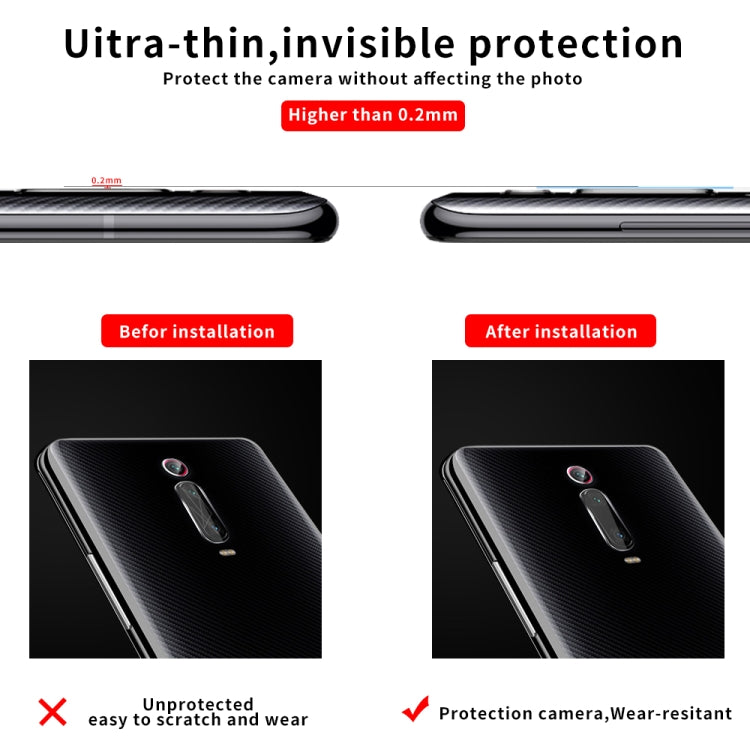 For Xiaomi Redmi K20 9D Transparent Rear Camera Lens Protector Tempered Glass Film