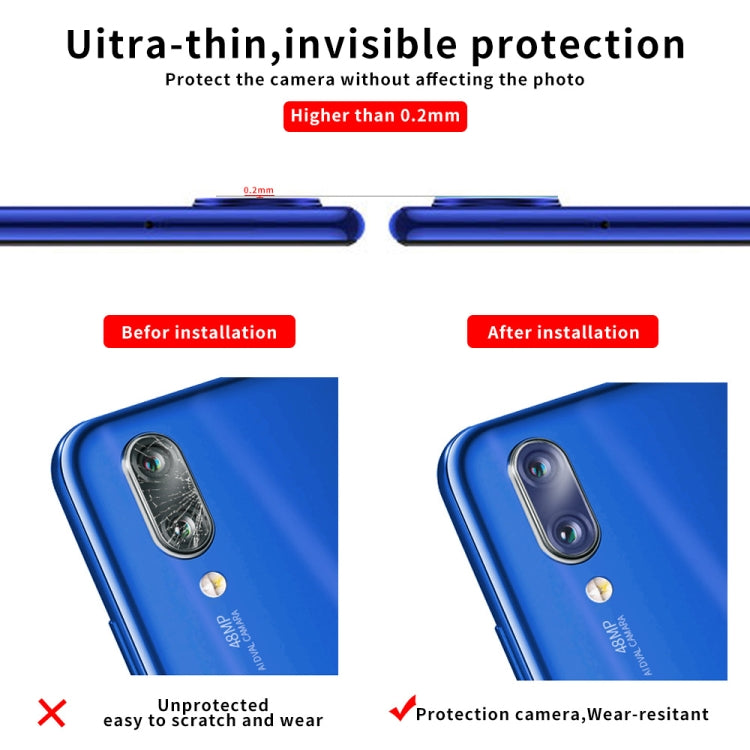 For Xiaomi Redmi Note 7 9D Transparent Rear Camera Lens Protector Tempered Glass Film