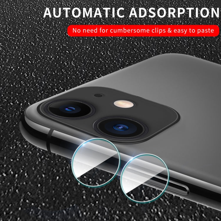 For iPhone 11 9D Transparent Rear Camera Lens Protector Tempered Glass Film