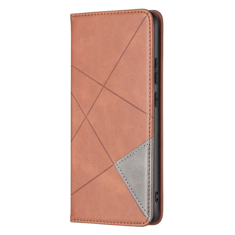 For Samsung Galaxy A03 166mm Rhombus Texture Magnetic Leather Phone Case