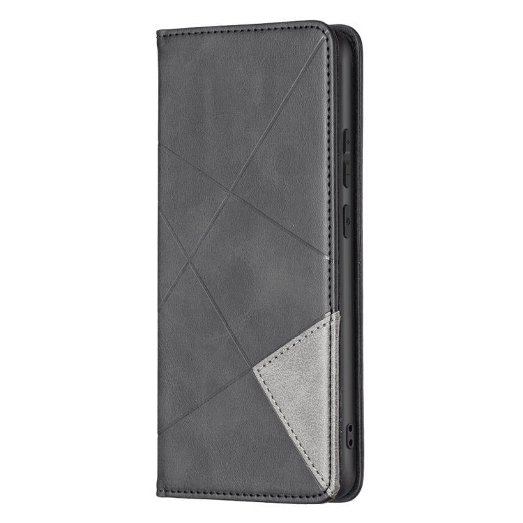 For Samsung Galaxy A03 166mm Rhombus Texture Magnetic Leather Phone Case