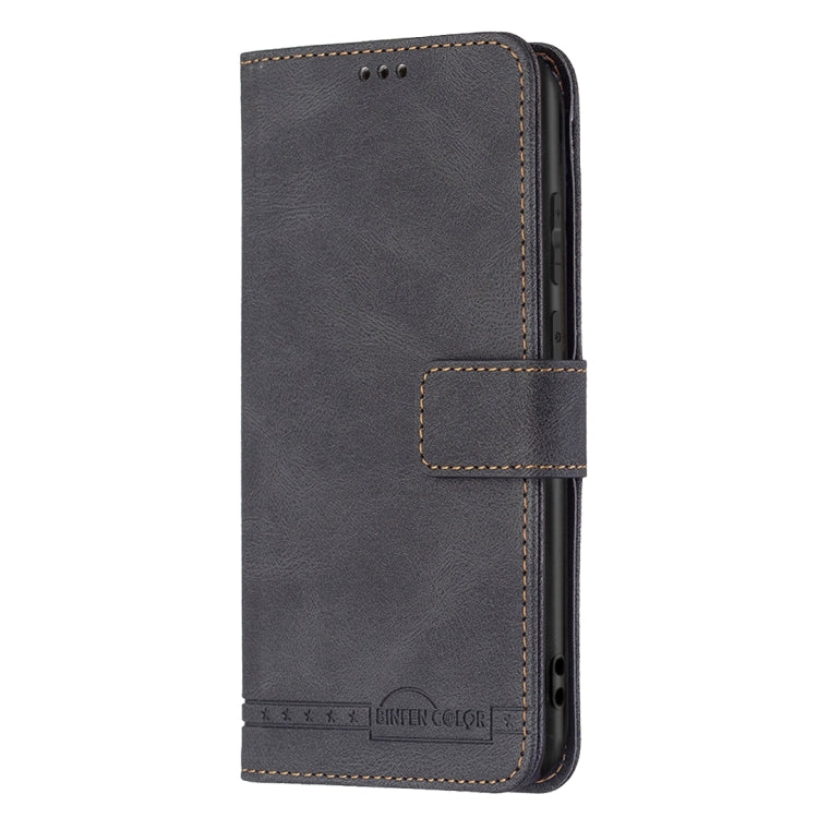 For Samsung Galaxy A03 166mm BF09 Magnetic Buckle RFID Flip Leather Phone Case