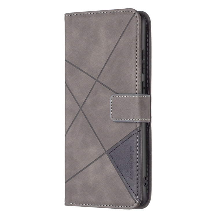 For Samsung Galaxy A03 166mm BF05 Magnetic Buckle Rhombus Texture Leather Phone Case