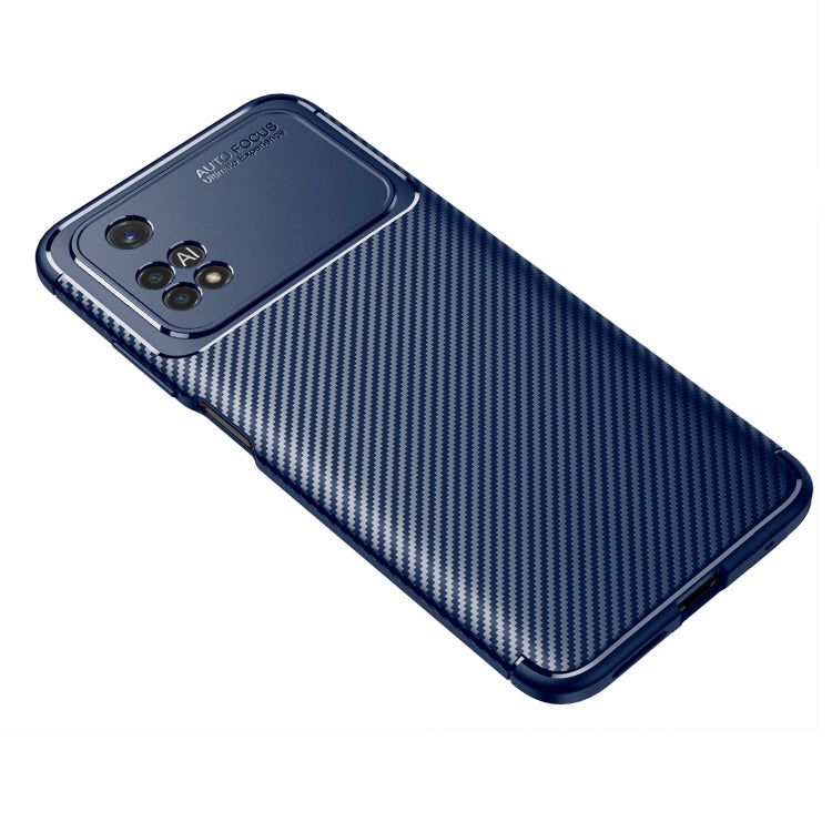 For Xiaomi Poco M4 Pro Carbon Fiber Texture Shockproof TPU Phone Case