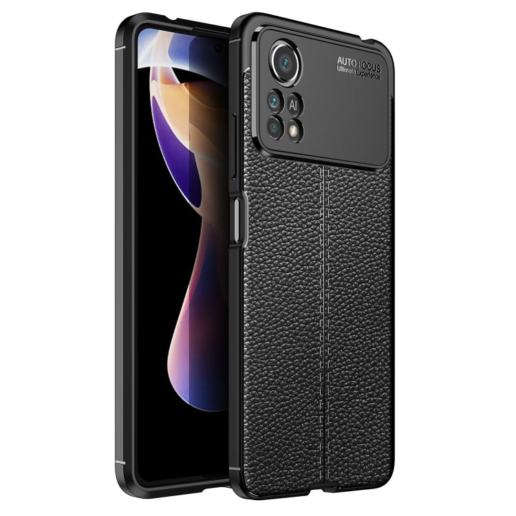For Xiaomi Poco M4 Pro Fine Hole Version Litchi Texture Shockproof TPU Phone Case